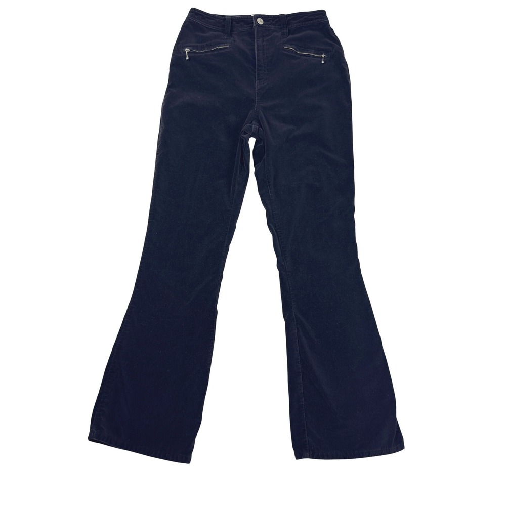 Limited Too Girls Black Velvet Flare Pants Vintage Y2K Size 5 Junior Cotton